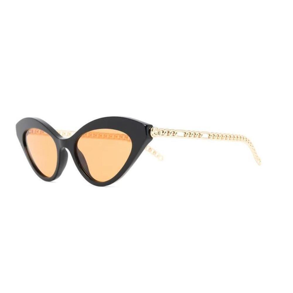 NWT Gucci GG0978S-002-52 Black Gold Cat Eye 52mm Sunglasses - Picture 5 of 5